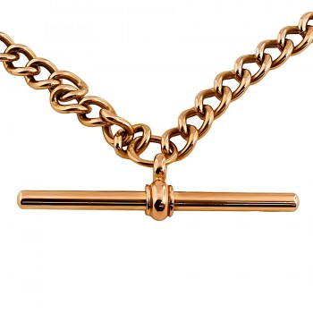 9ct rose gold 26g 18 inch Albert Chain